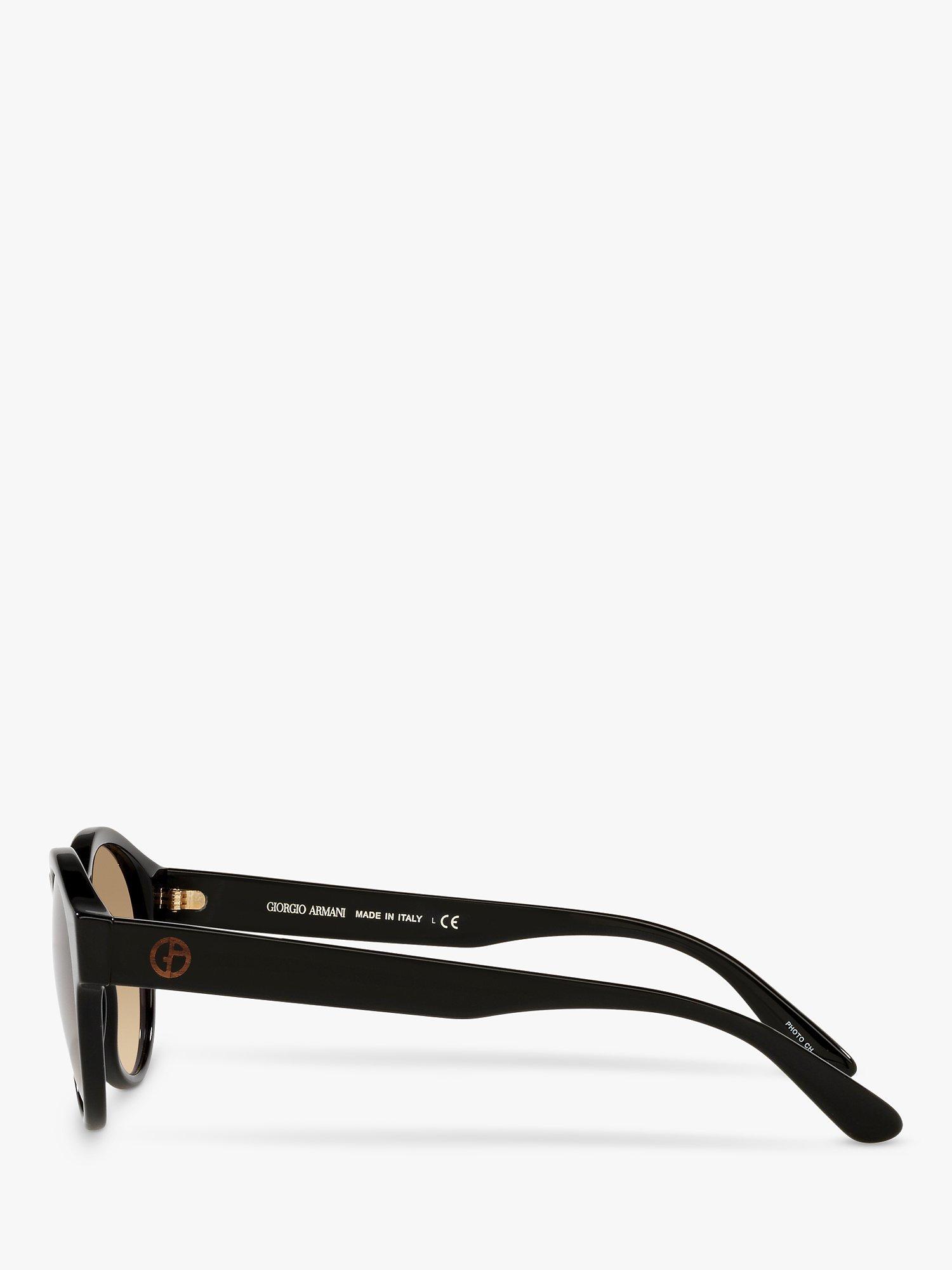 Product image 4 of 9, which shows Giorgio Armani AR8146 Women's Oval Sunglasses, Black/Beige Gradient