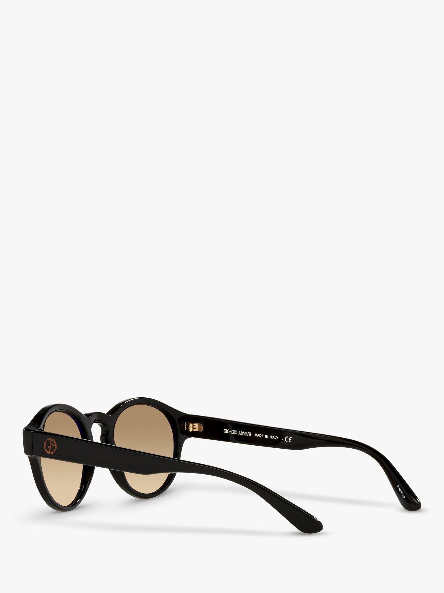 Product image 5 of 9, which shows Giorgio Armani AR8146 Women's Oval Sunglasses, Black/Beige Gradient
