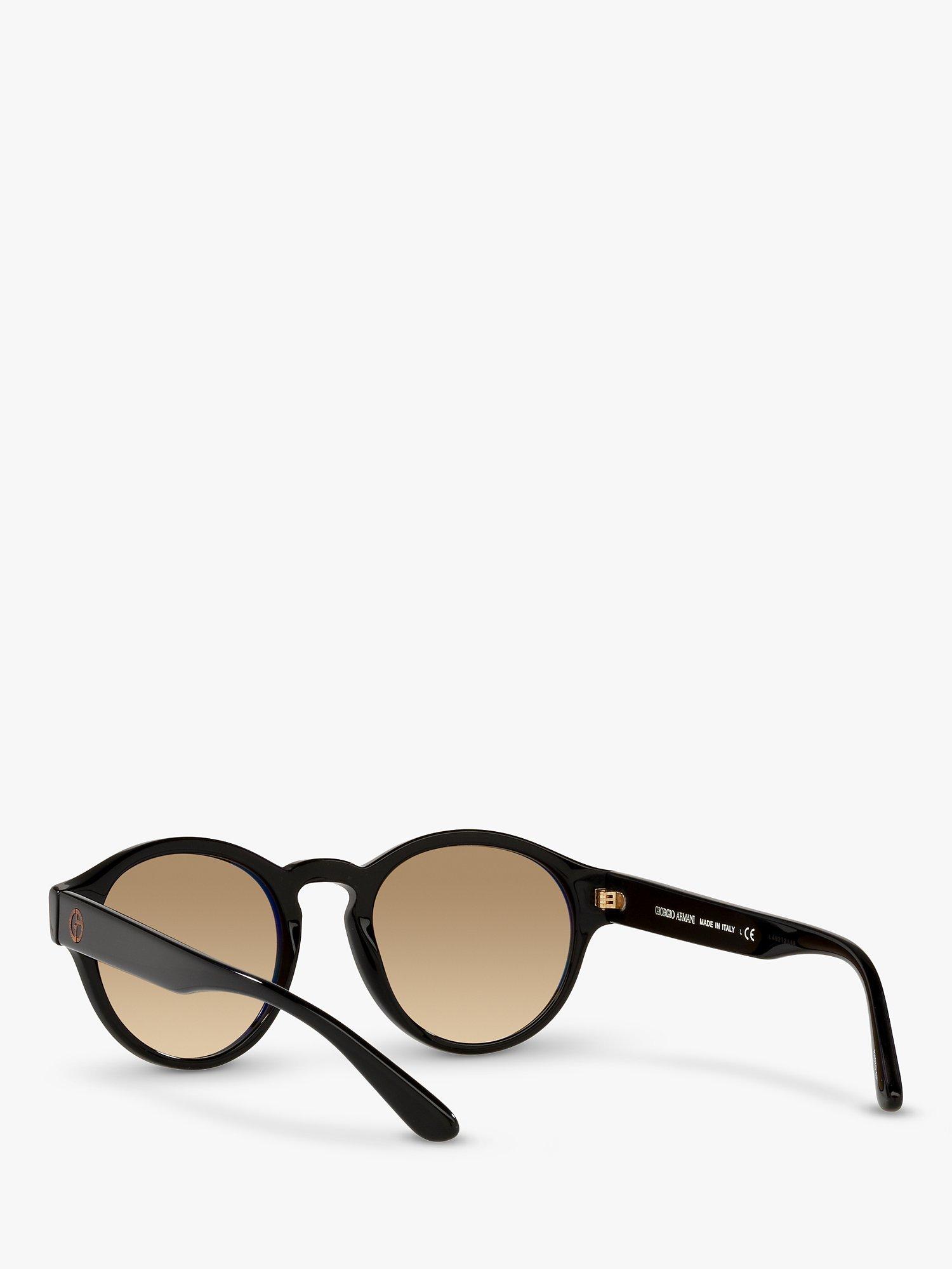 Product image 6 of 9, which shows Giorgio Armani AR8146 Women's Oval Sunglasses, Black/Beige Gradient