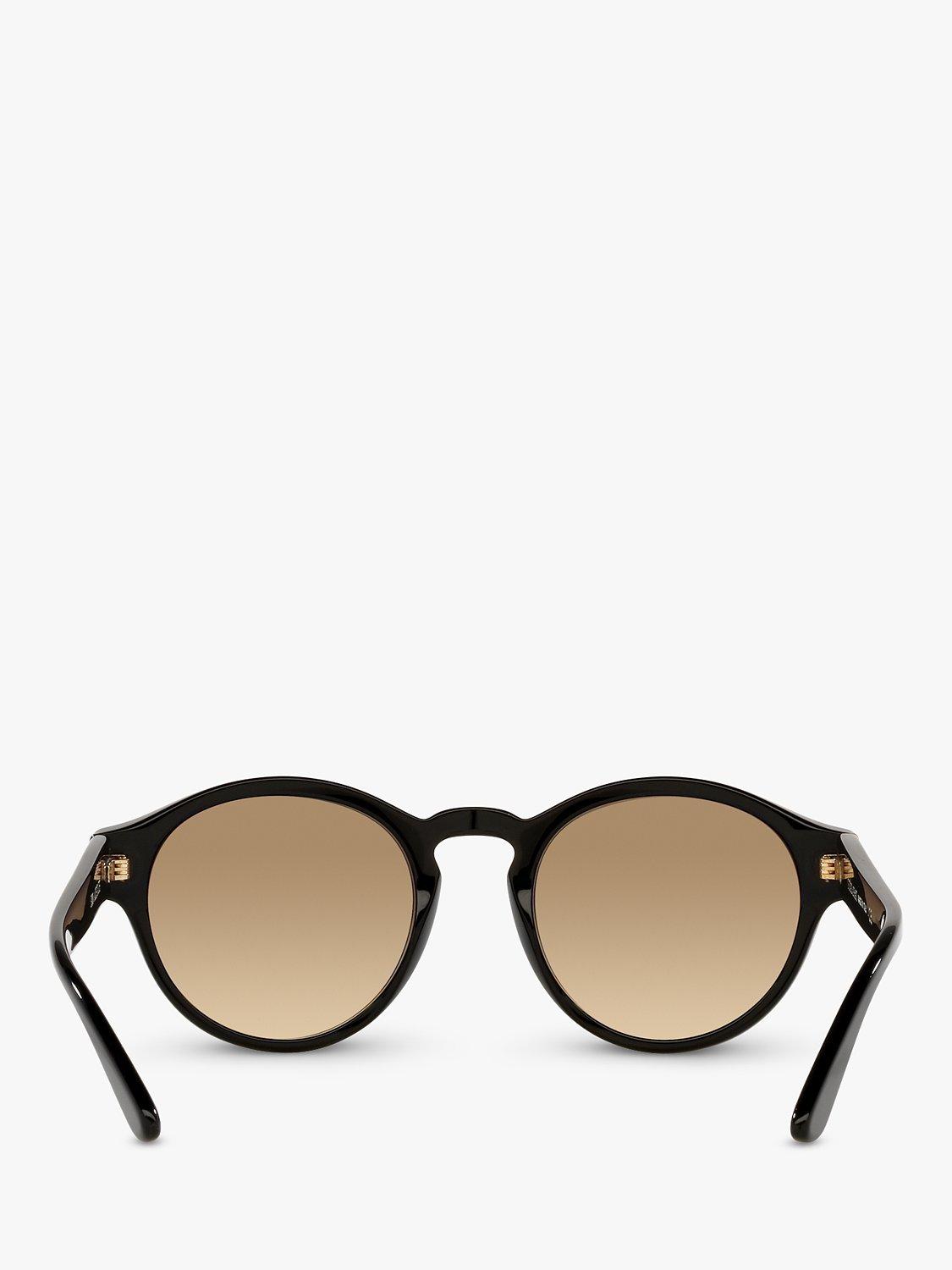 Product image 7 of 9, which shows Giorgio Armani AR8146 Women's Oval Sunglasses, Black/Beige Gradient