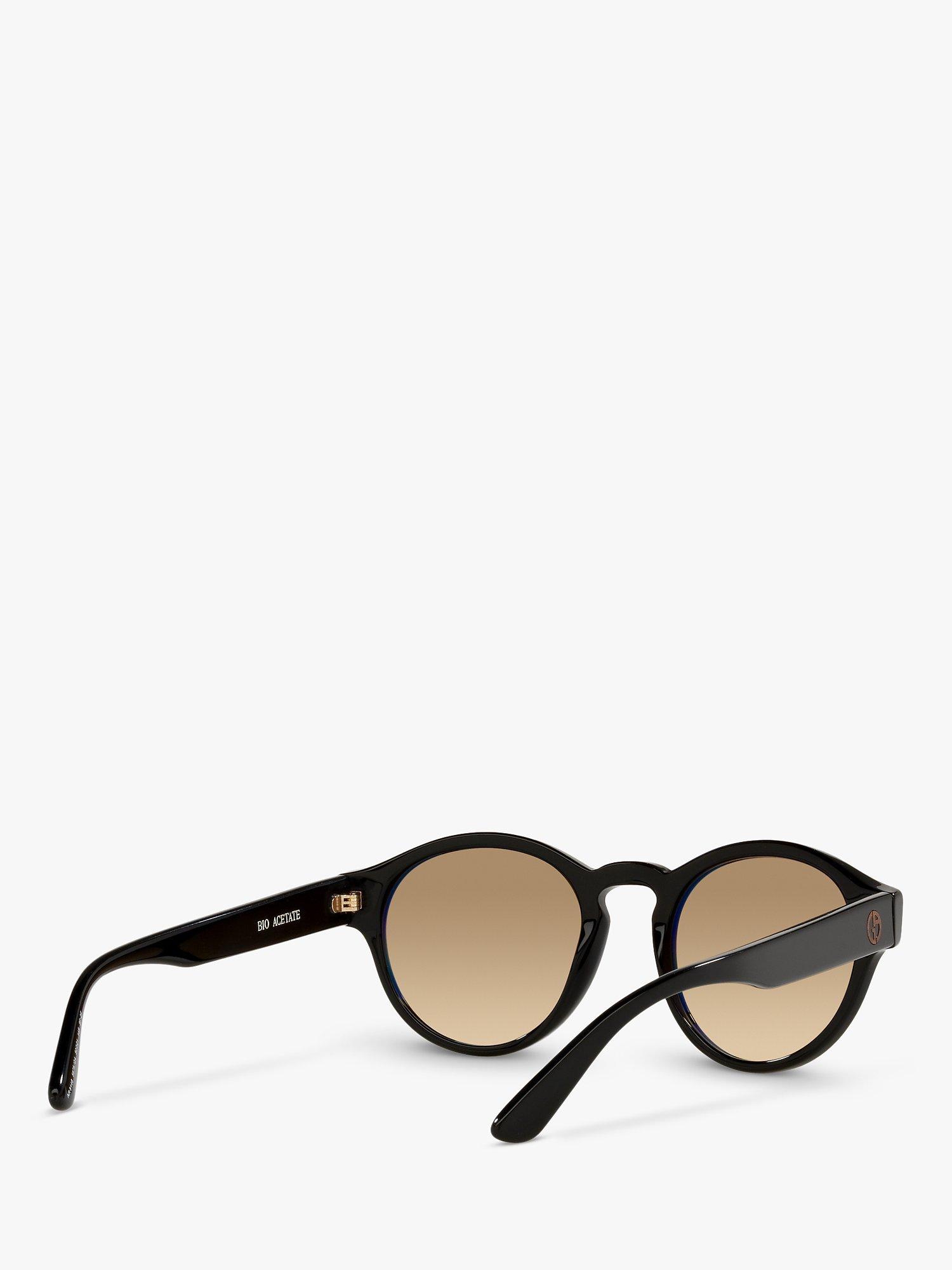Product image 8 of 9, which shows Giorgio Armani AR8146 Women's Oval Sunglasses, Black/Beige Gradient
