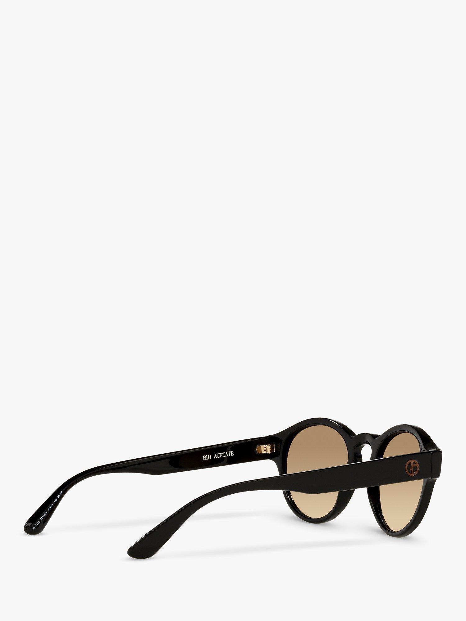 Product image 9 of 9, which shows Giorgio Armani AR8146 Women's Oval Sunglasses, Black/Beige Gradient