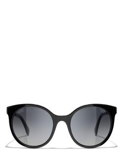 CHANEL Oval Sunglasses CH5440 Black/Grey Gradient - view 2, Black/Grey Gradient