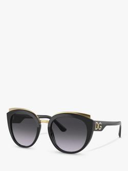 Dolce & Gabbana DG4383 Women's Butterfly Sunglasses - view 2, Black/Grey Gradient