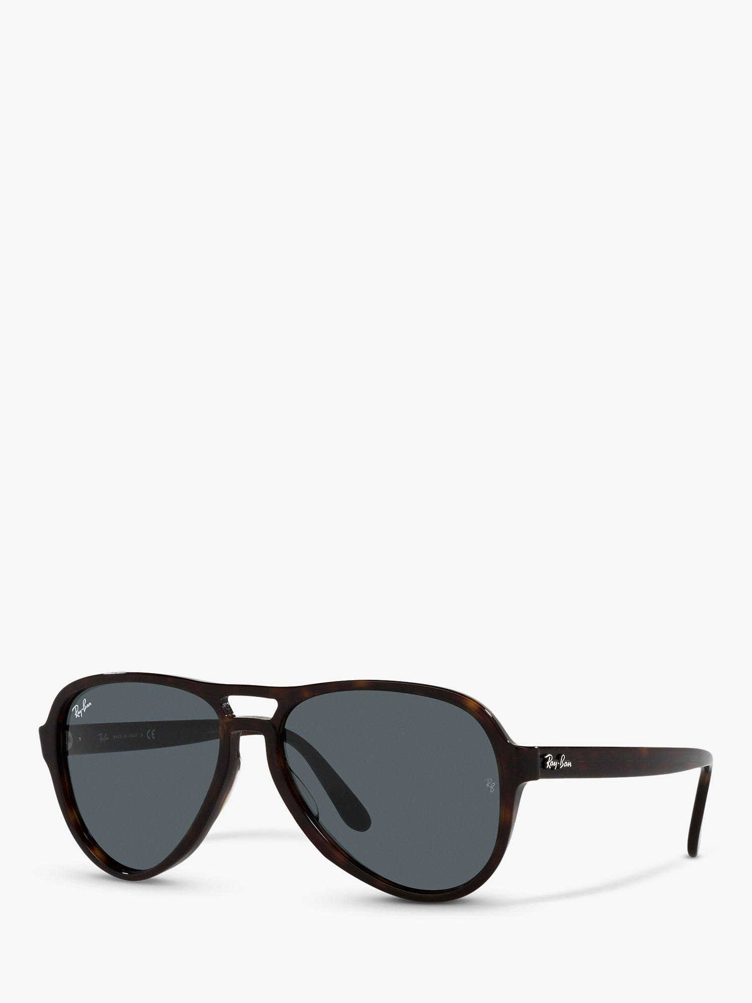 Product image 1 of 9, which shows Ray-Ban RB4355 Unisex Aviator Sunglasses, Dark Havana/Grey