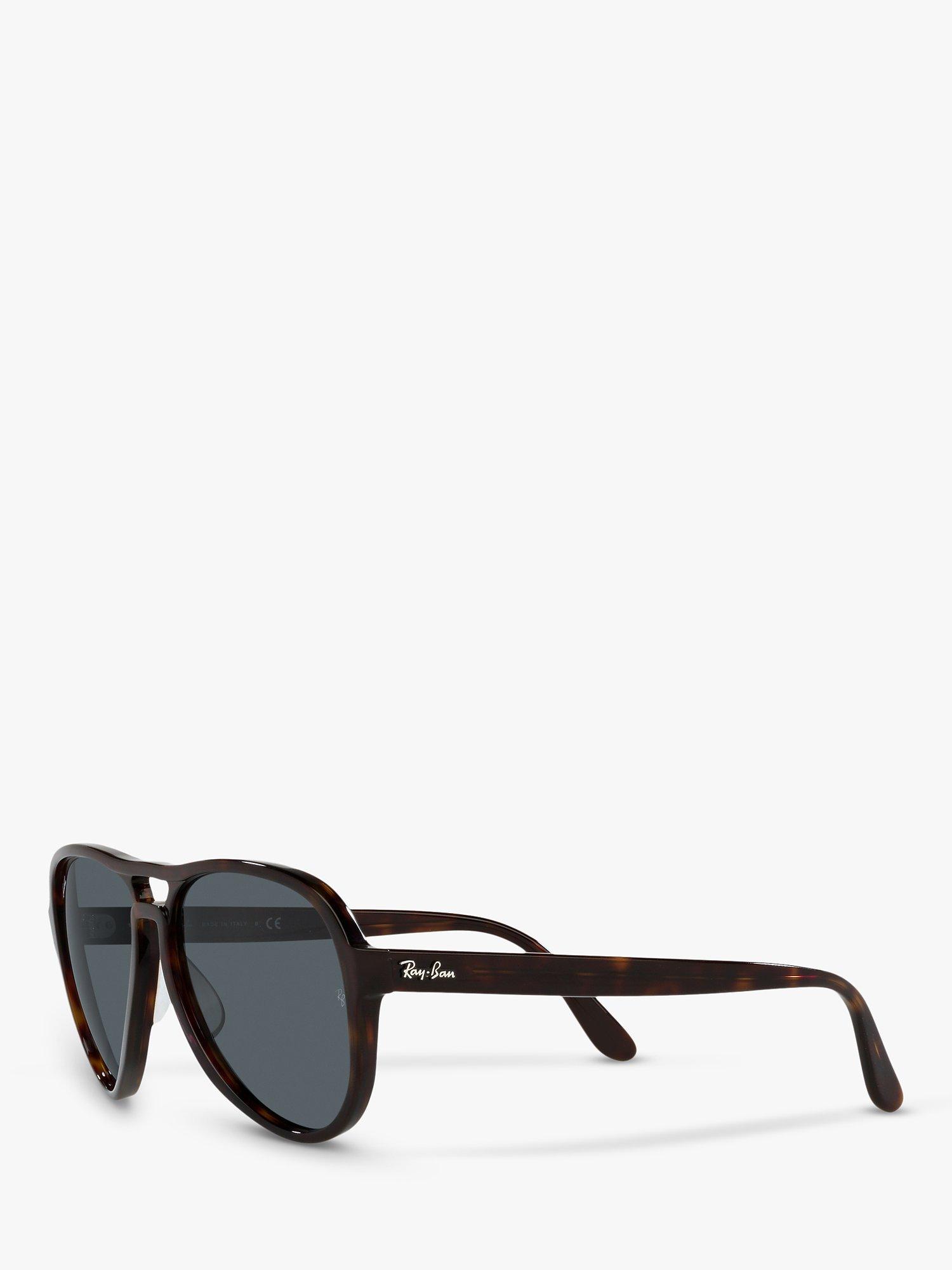 Product image 2 of 9, which shows Ray-Ban RB4355 Unisex Aviator Sunglasses, Dark Havana/Grey