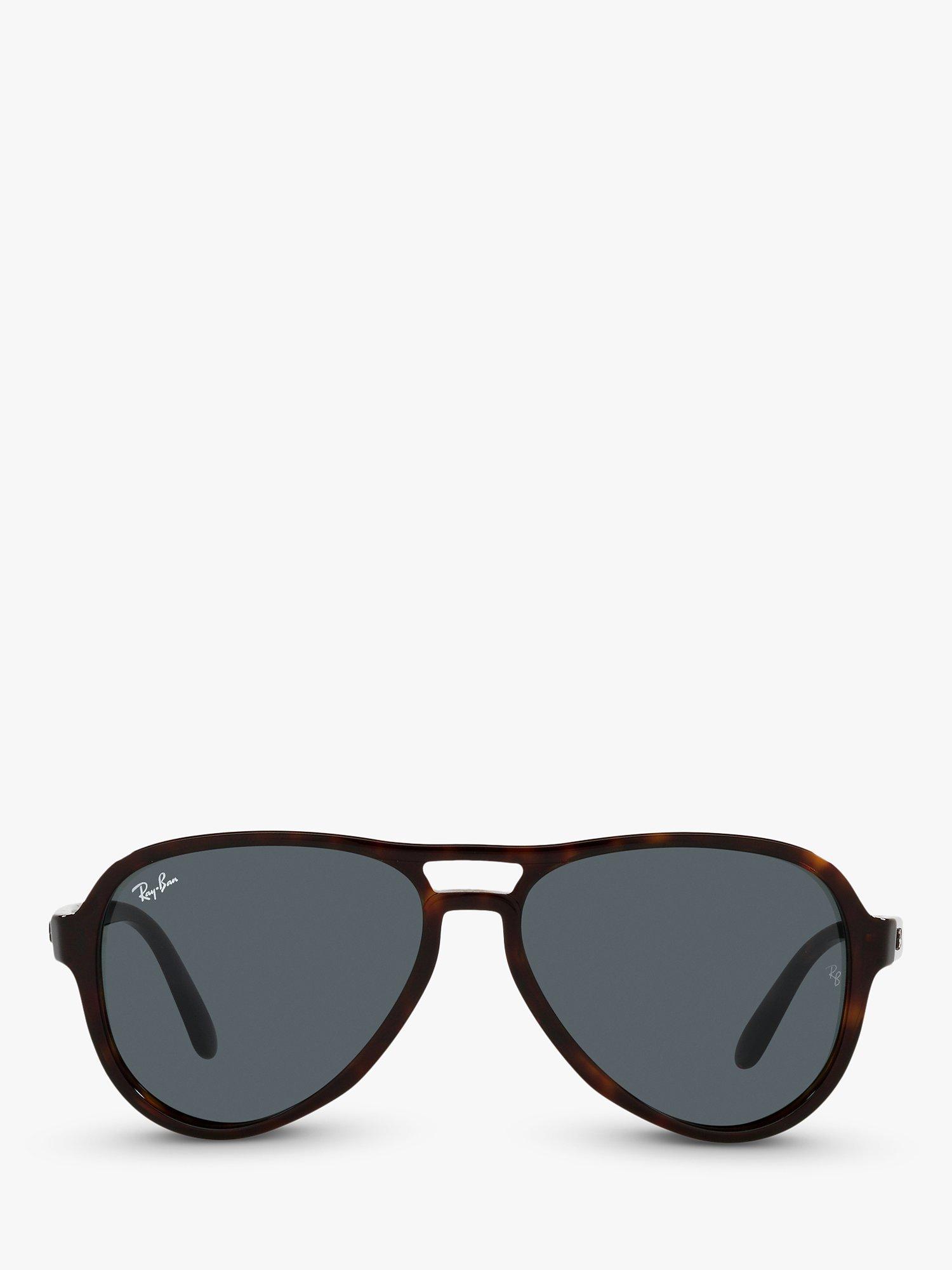 Product image 3 of 9, which shows Ray-Ban RB4355 Unisex Aviator Sunglasses, Dark Havana/Grey