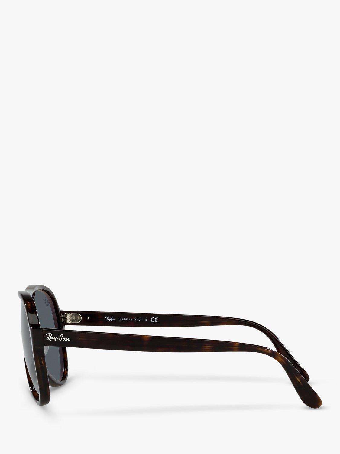 Product image 4 of 9, which shows Ray-Ban RB4355 Unisex Aviator Sunglasses, Dark Havana/Grey
