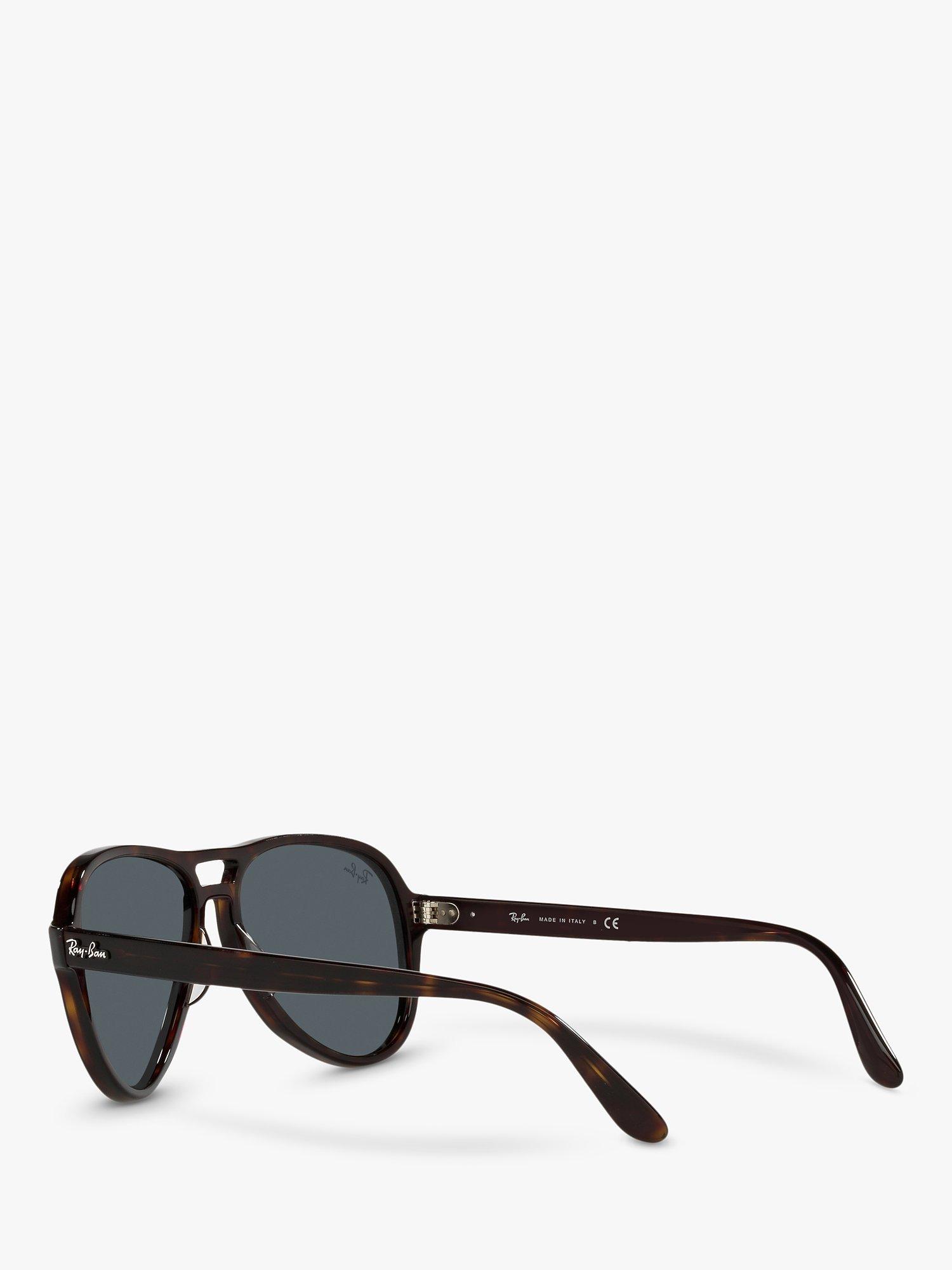 Product image 5 of 9, which shows Ray-Ban RB4355 Unisex Aviator Sunglasses, Dark Havana/Grey