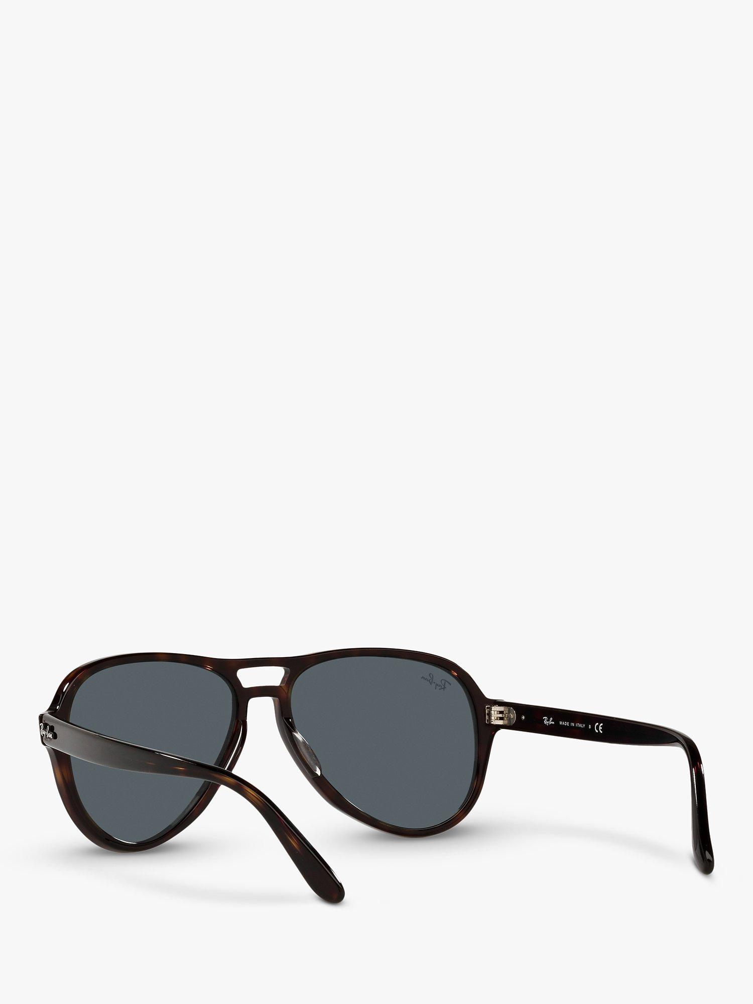 Product image 6 of 9, which shows Ray-Ban RB4355 Unisex Aviator Sunglasses, Dark Havana/Grey