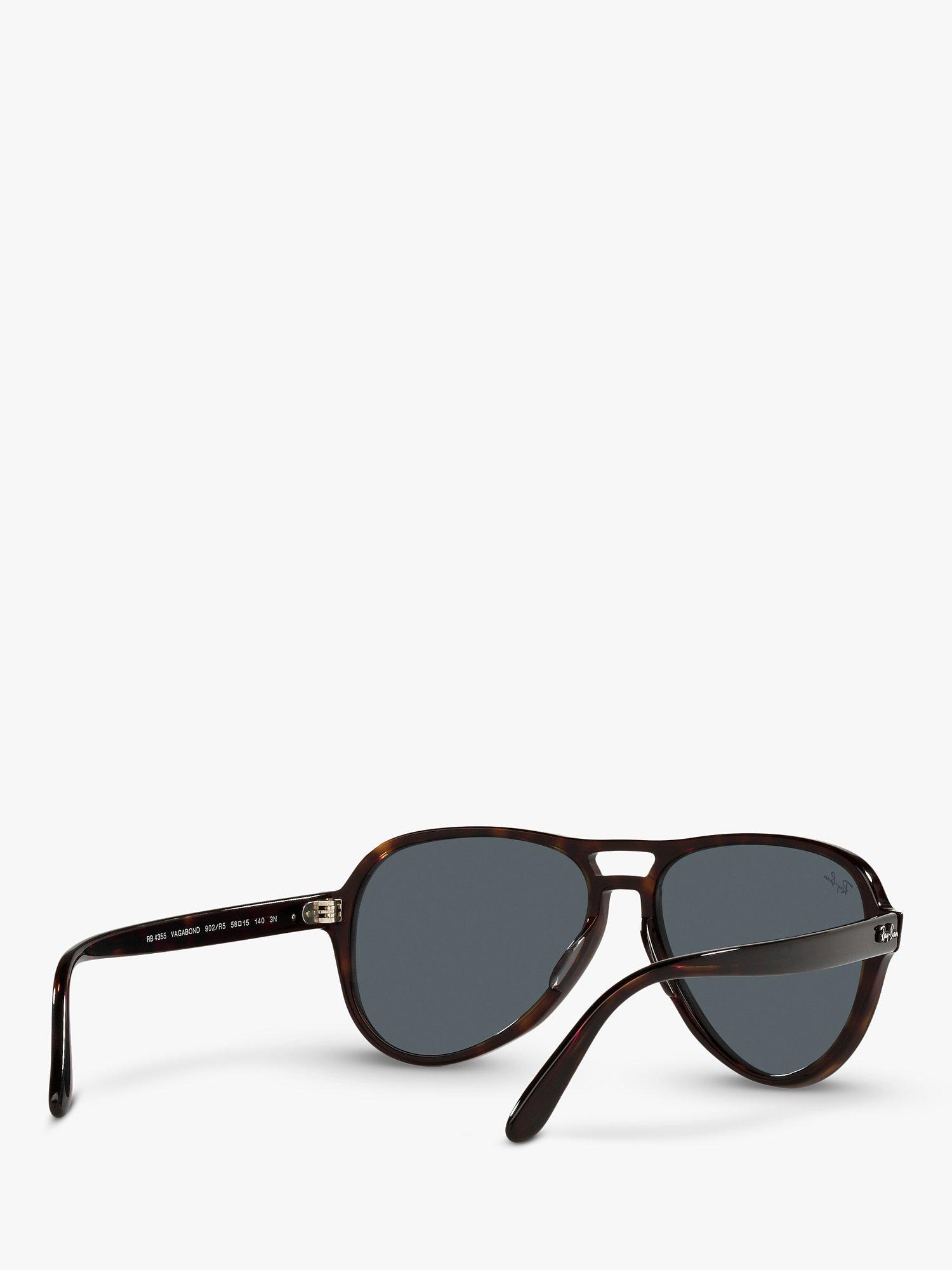 Product image 8 of 9, which shows Ray-Ban RB4355 Unisex Aviator Sunglasses, Dark Havana/Grey