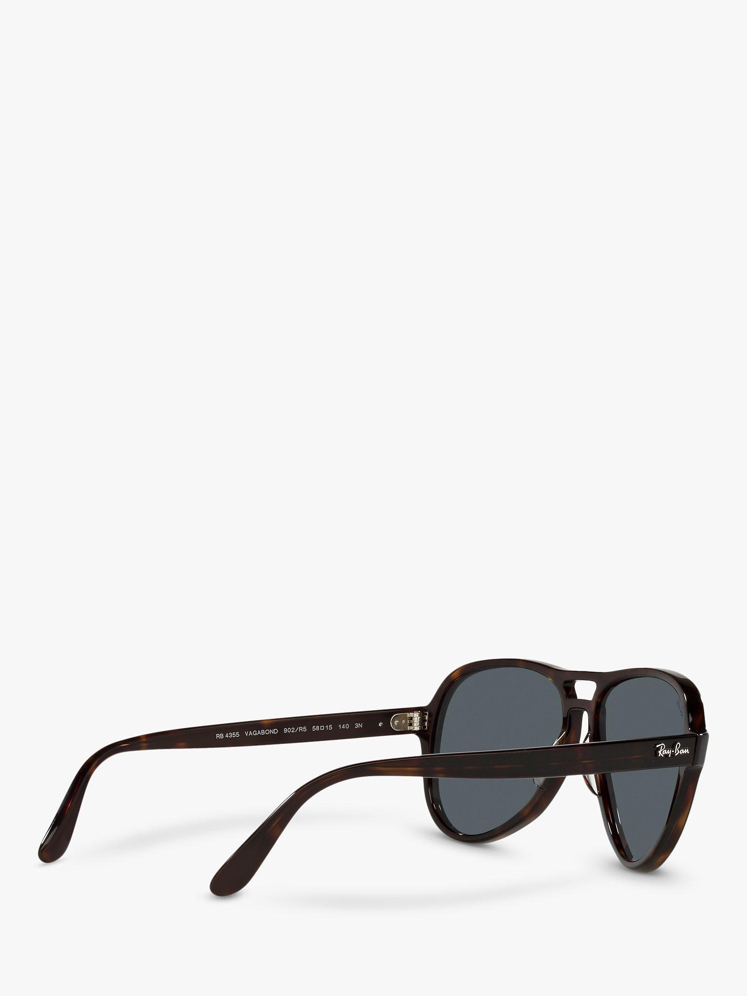 Product image 9 of 9, which shows Ray-Ban RB4355 Unisex Aviator Sunglasses, Dark Havana/Grey
