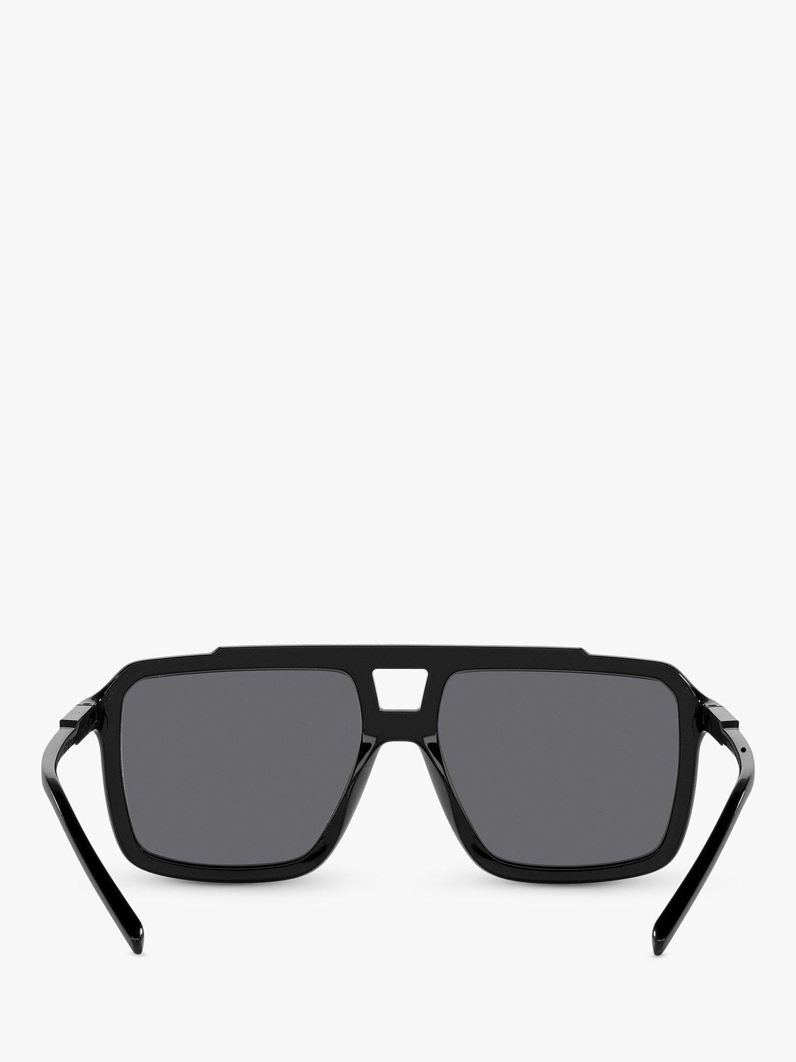 Product image 7 of 11, which shows Dolce & Gabbana DG6147 Men's Polarised Square Sunglasses, Black/Grey