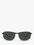 Ray-Ban RB3671CH Unisex Polarised Sunglasses, Black On Black