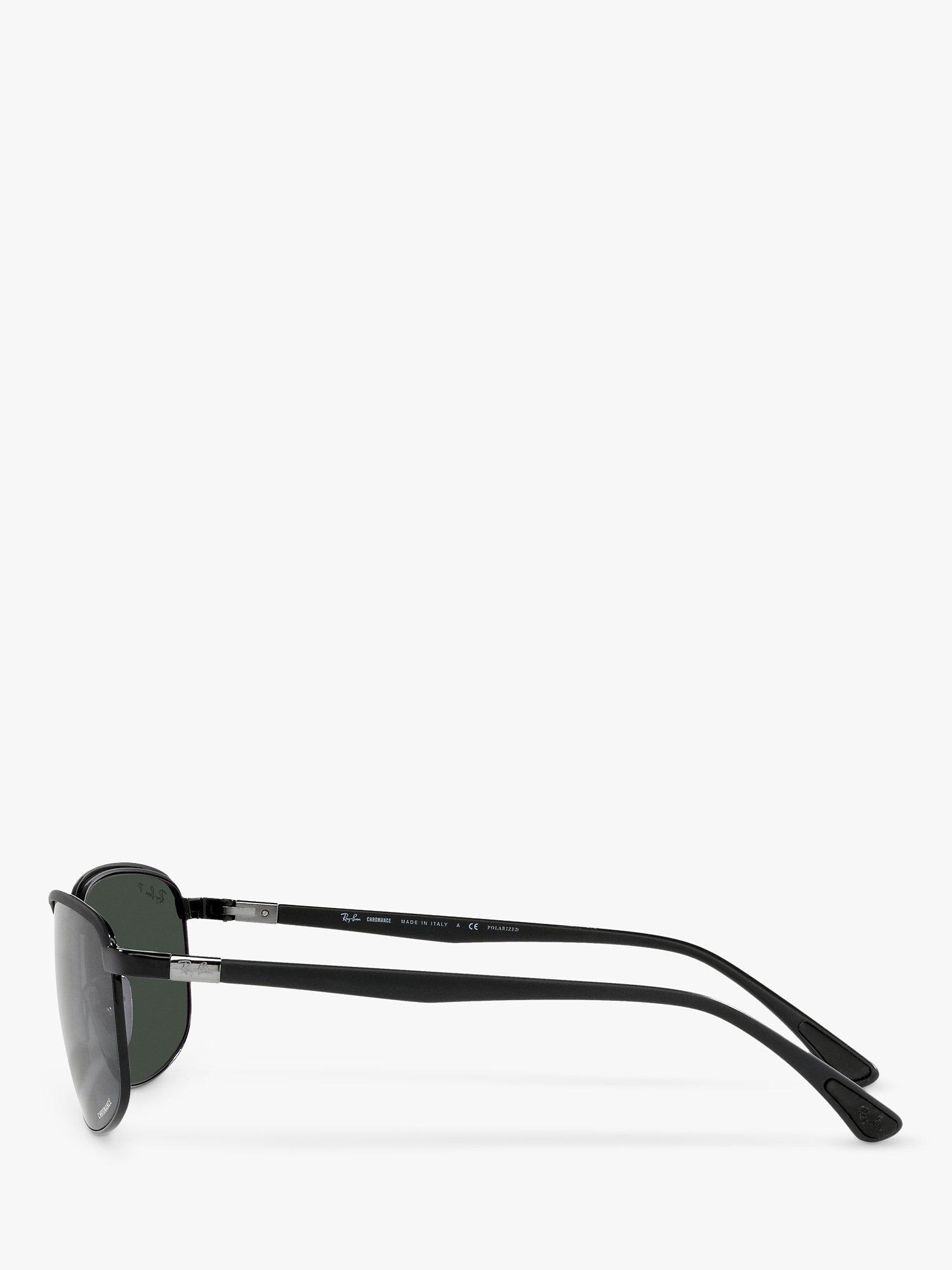 Product image 3 of 4, which shows Ray-Ban RB3671CH Unisex Polarised Sunglasses, Black On Black/Black