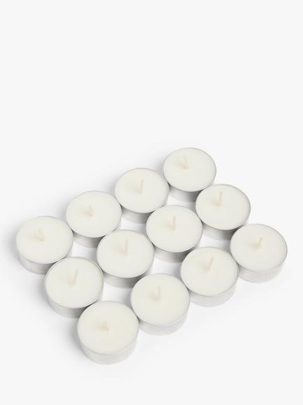 John Lewis White Jasmine Tealights, Pack of 12 - view 2, 