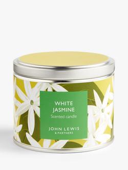 John Lewis White Jasmine Tin Scented Candle, 225g - view 2, 