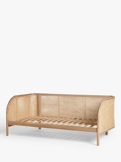 John Lewis Rattan Wrapped Guest Bed, Single, Oak, Oak