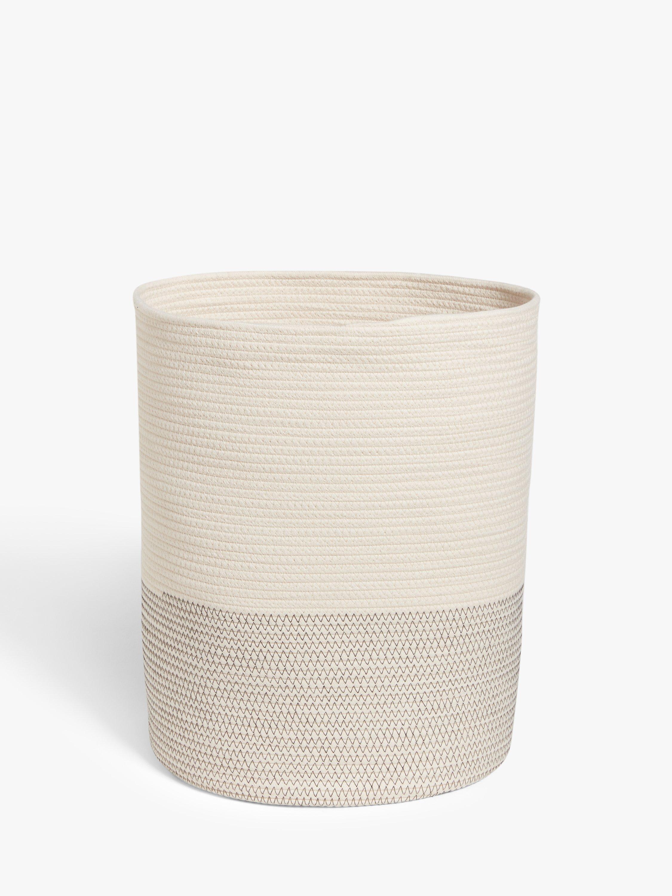 John Lewis Cotton Rope Laundry Basket, Natural