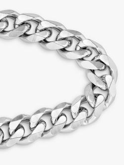 BOSS Men's Curb Chain Bracelet - view 2, Silver