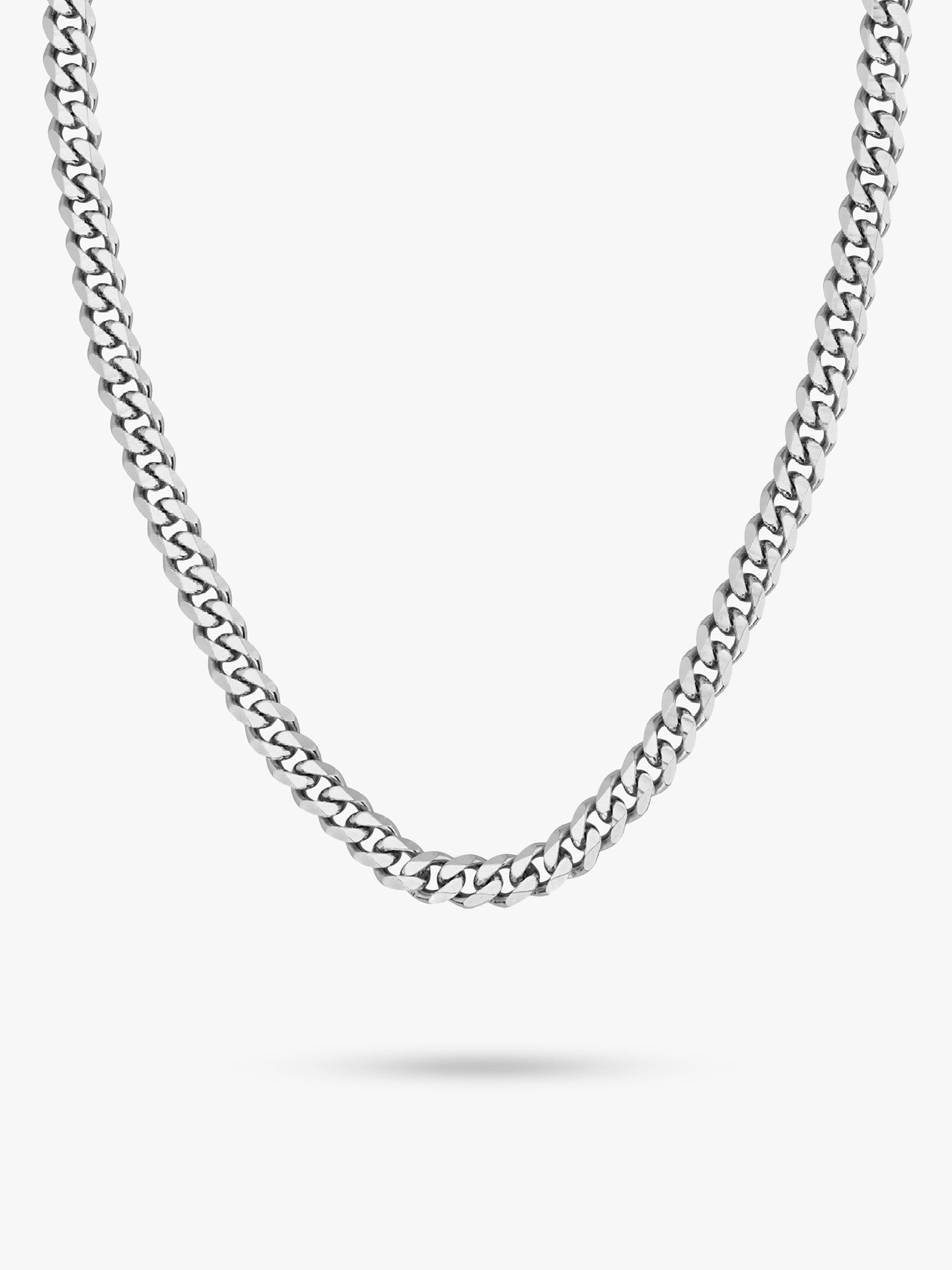 BOSS Men's Curb Chain Necklace, Silver