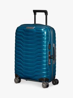 Samsonite Proxis Spinner 55cm 4-Wheel 40cm Wide Expandable Cabin Case, Petrol Blue