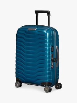 Samsonite Proxis Spinner 55cm 4-Wheel 40cm Wide Expandable Cabin Case, Petrol Blue