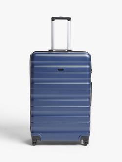 John Lewis ANYDAY Girona 75cm 4-Wheel Large Suitcase, Navy