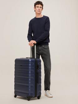 John Lewis ANYDAY Girona 75cm 4-Wheel Large Suitcase - view 2, Navy