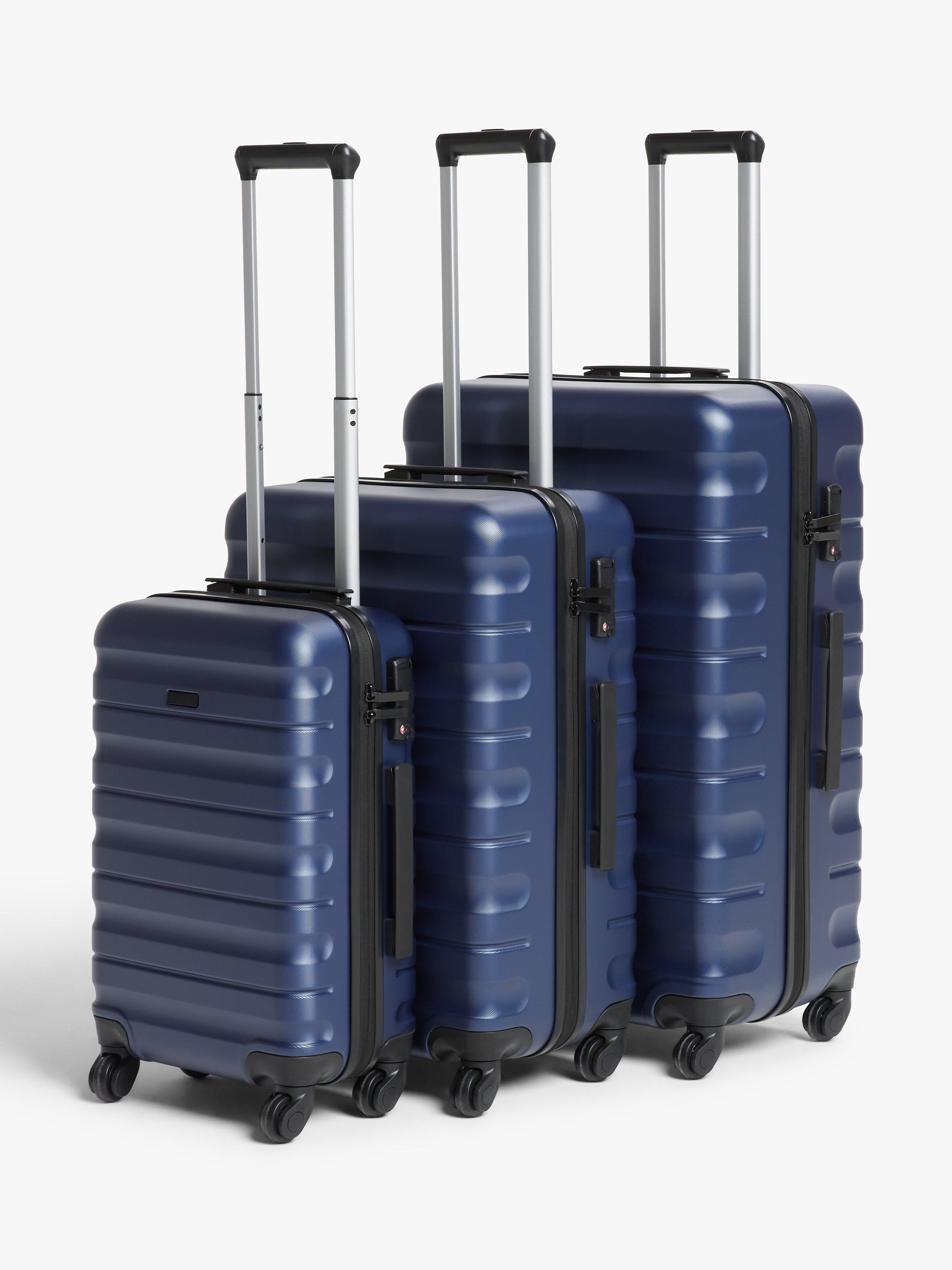 John Lewis ANYDAY Girona 65cm 4 Wheel Medium Suitcase Navy