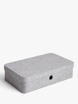 John Lewis Felt Underbed Storage Box, Grey, Grey