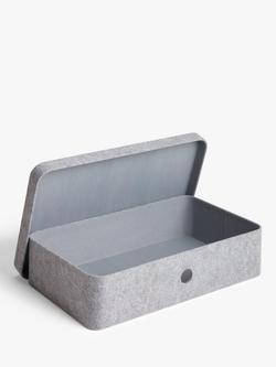 John Lewis Felt Underbed Storage Box, Grey - view 2, Grey