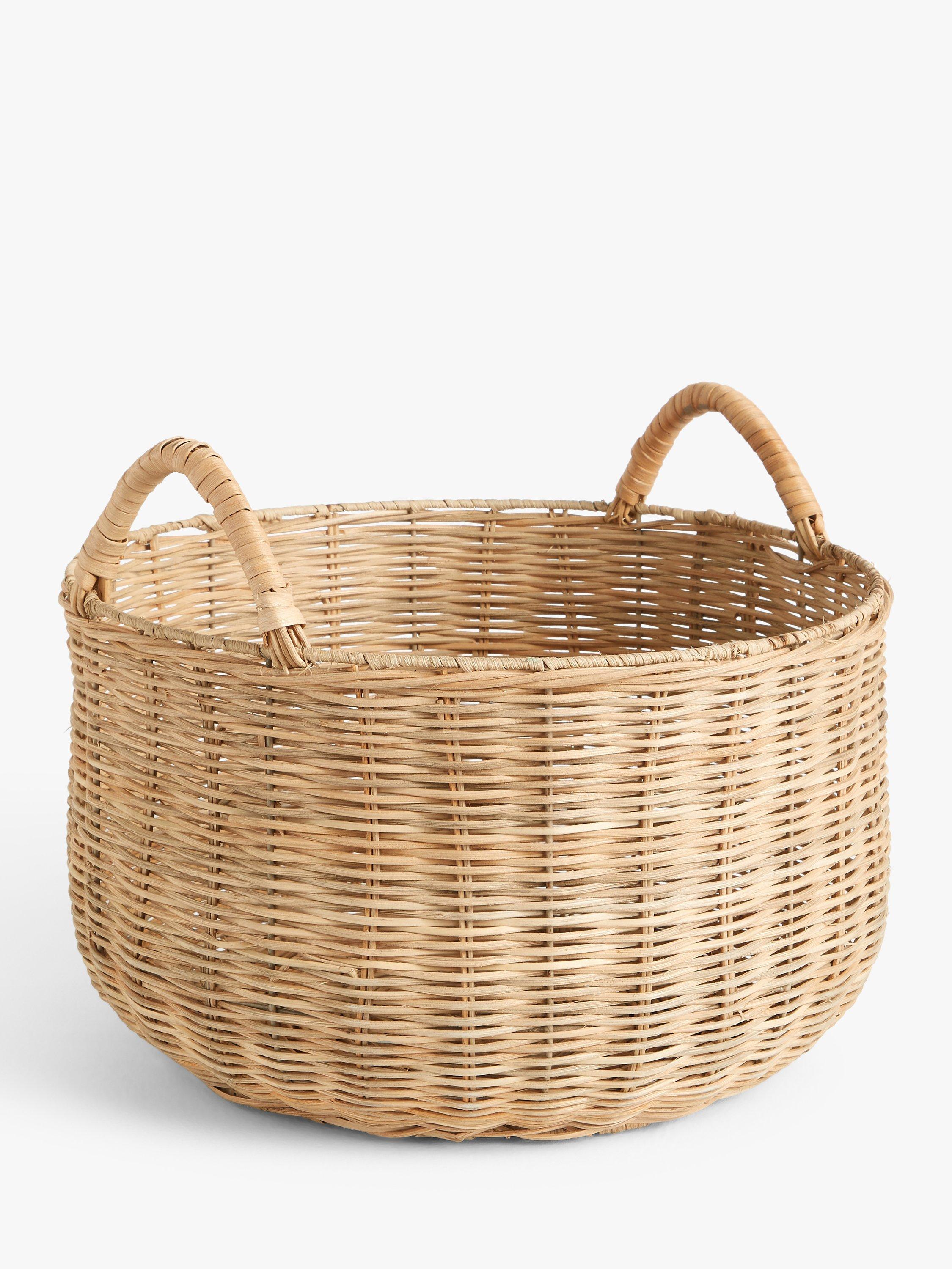 John Lewis Poly-Rattan Round Storage Basket