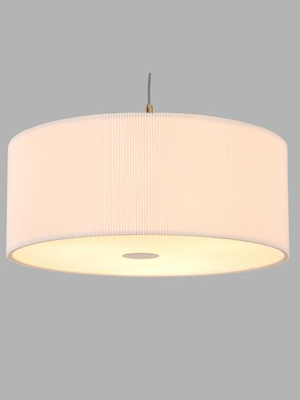 John Lewis Micropleated Diffuser Ceiling Light, White, White