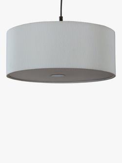 John Lewis Micropleated Diffuser Ceiling Light, White - view 2, White