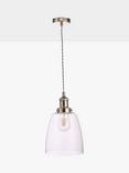 John Lewis Revival Glass Ceiling Light, Clear/Polished Nickel