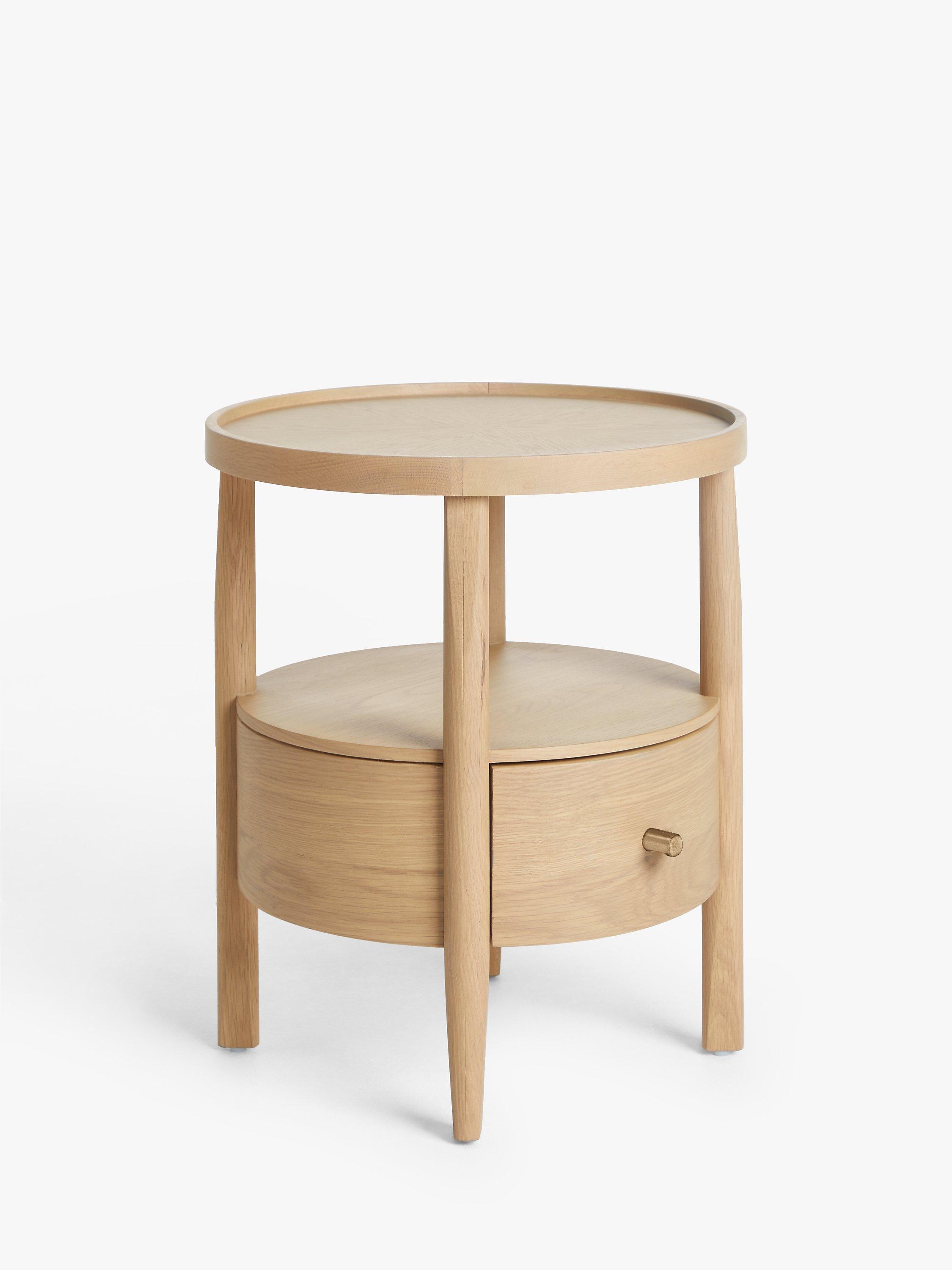 John Lewis Rise Bedside Table, Natural
