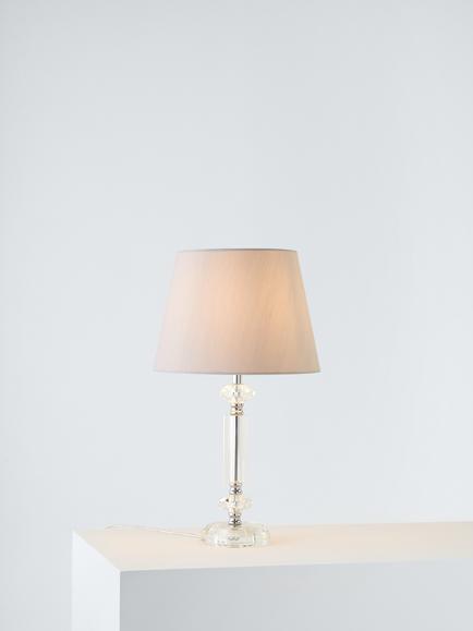 John Lewis Crystal Column Table Lamp, Clear, Clear