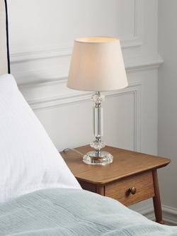 John Lewis Crystal Column Table Lamp, Clear - view 2, Clear