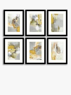 John Lewis Natasha Barnes 'Ochre Dreams' Framed Print & Mount, Set of 6, 43.5 x 33.5cm, Yellow, Yellow