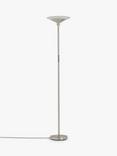 John Lewis Torchiere LED Smart Switch Floor Lamp, Nickel