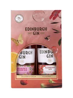 Edinburgh Gin Rhubarb & Ginger Gin and Raspberry Gin Set, 40cl