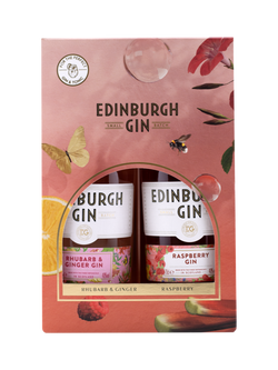 Edinburgh Gin Rhubarb & Ginger Gin and Raspberry Gin Set, 40cl, Multi
