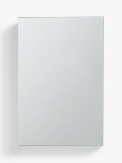 John Lewis White Gloss Single Mirrored Bathroom Cabinet, White