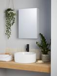 John Lewis White Gloss Single Mirrored Bathroom Cabinet