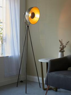 John Lewis Millhouse Floor Lamp, Brass - view 2, Brass