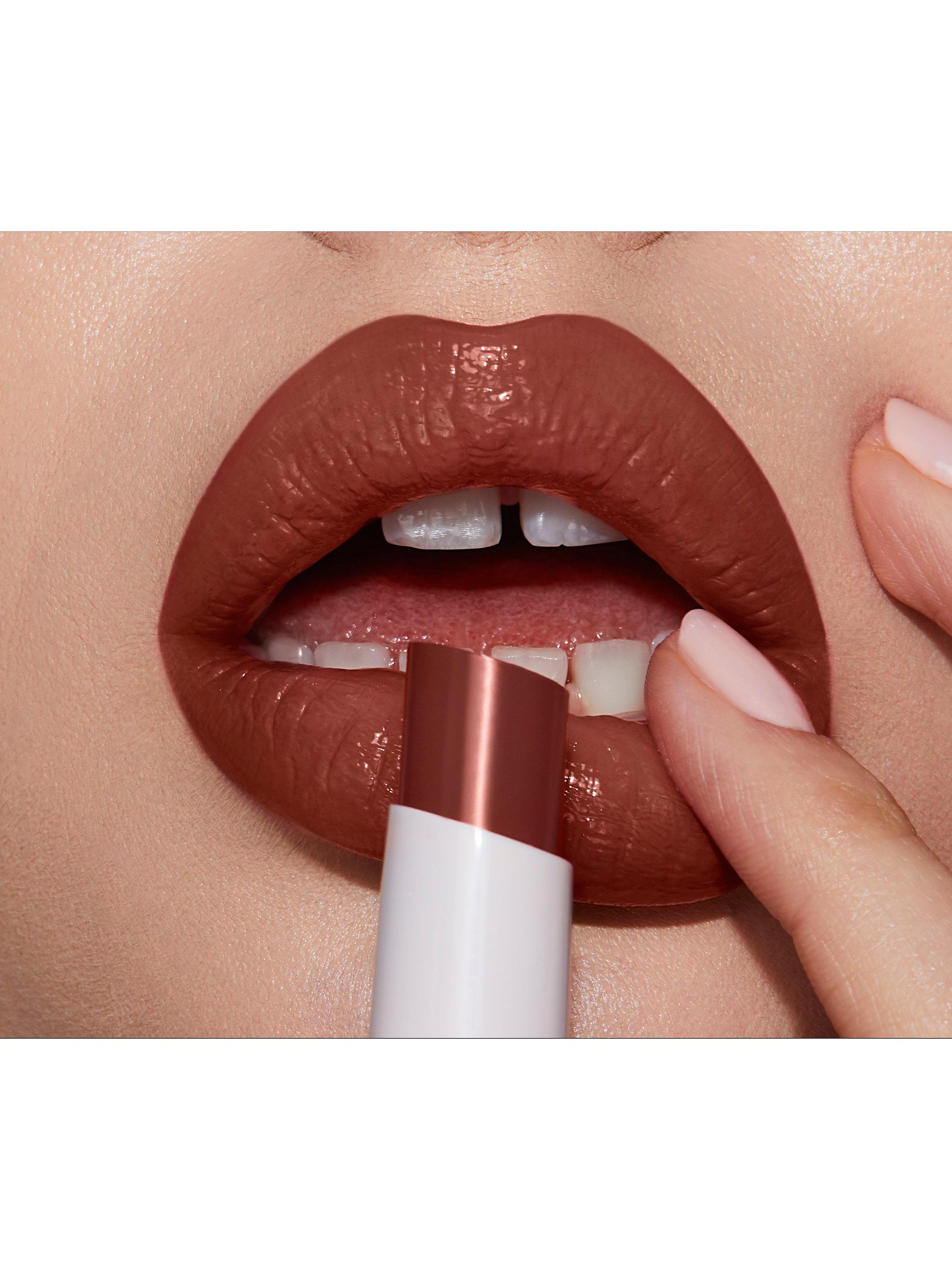 Product image 2 of 7, which shows Charlotte Tilbury Hyaluronic Happikiss Lipstick, Passion Kiss