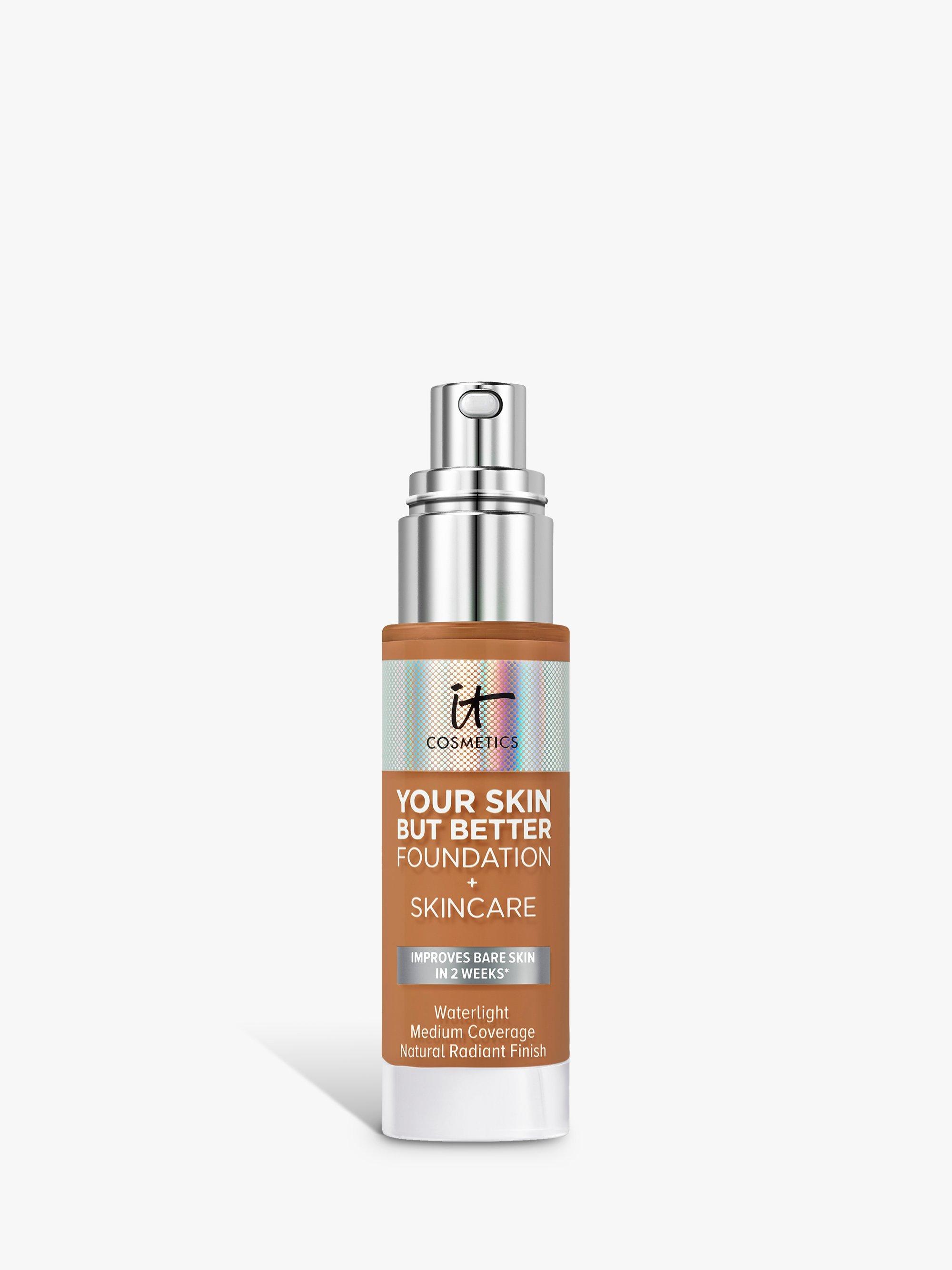 Product image 1 of 6, which shows IT Cosmetics Your Skin But Better Foundation + Skincare, Tan Warm 44
