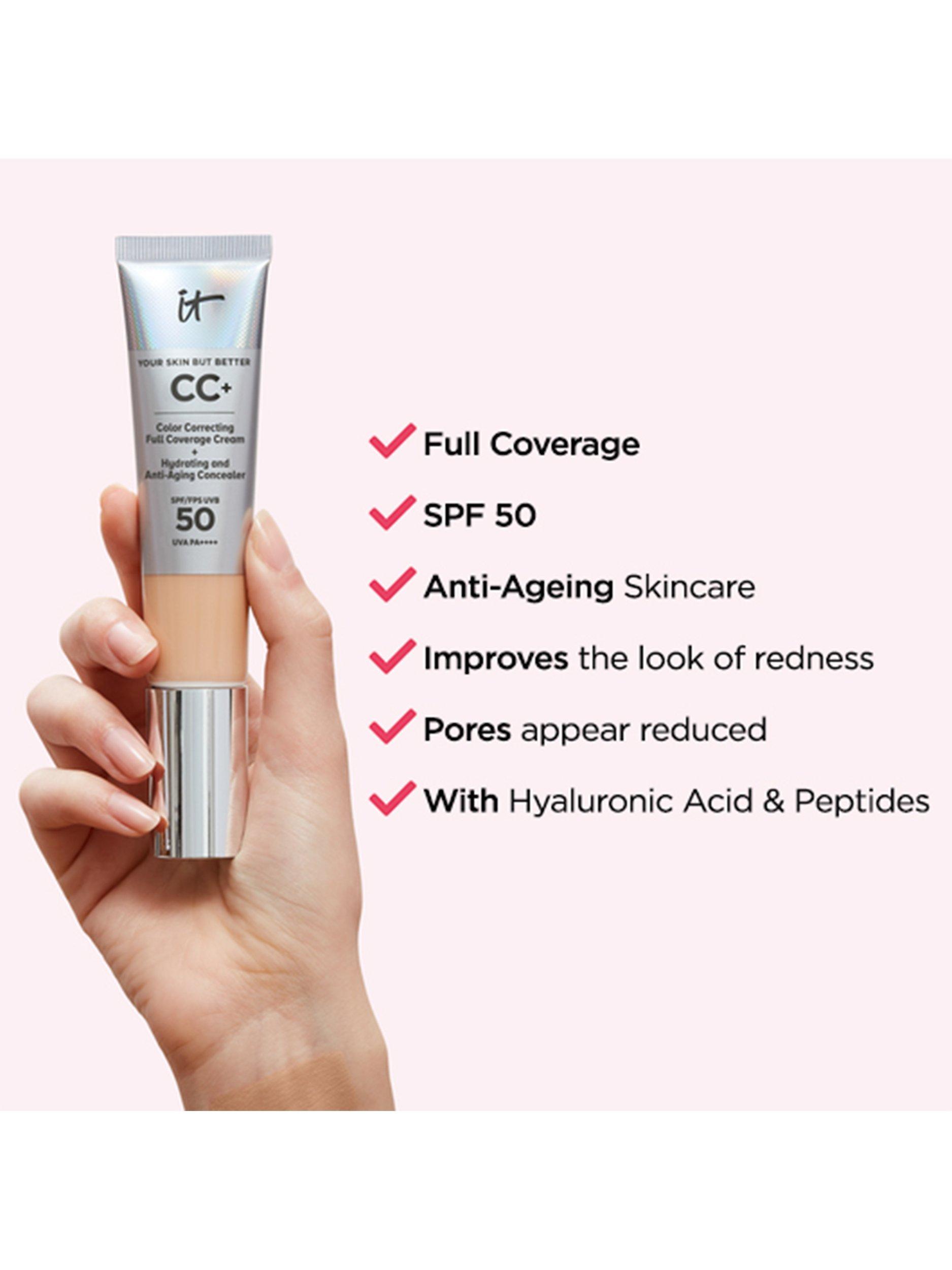 Product image 7 of 12, which shows IT Cosmetics Your Skin But Better CC+ Cream with SPF 50, Medium Tan