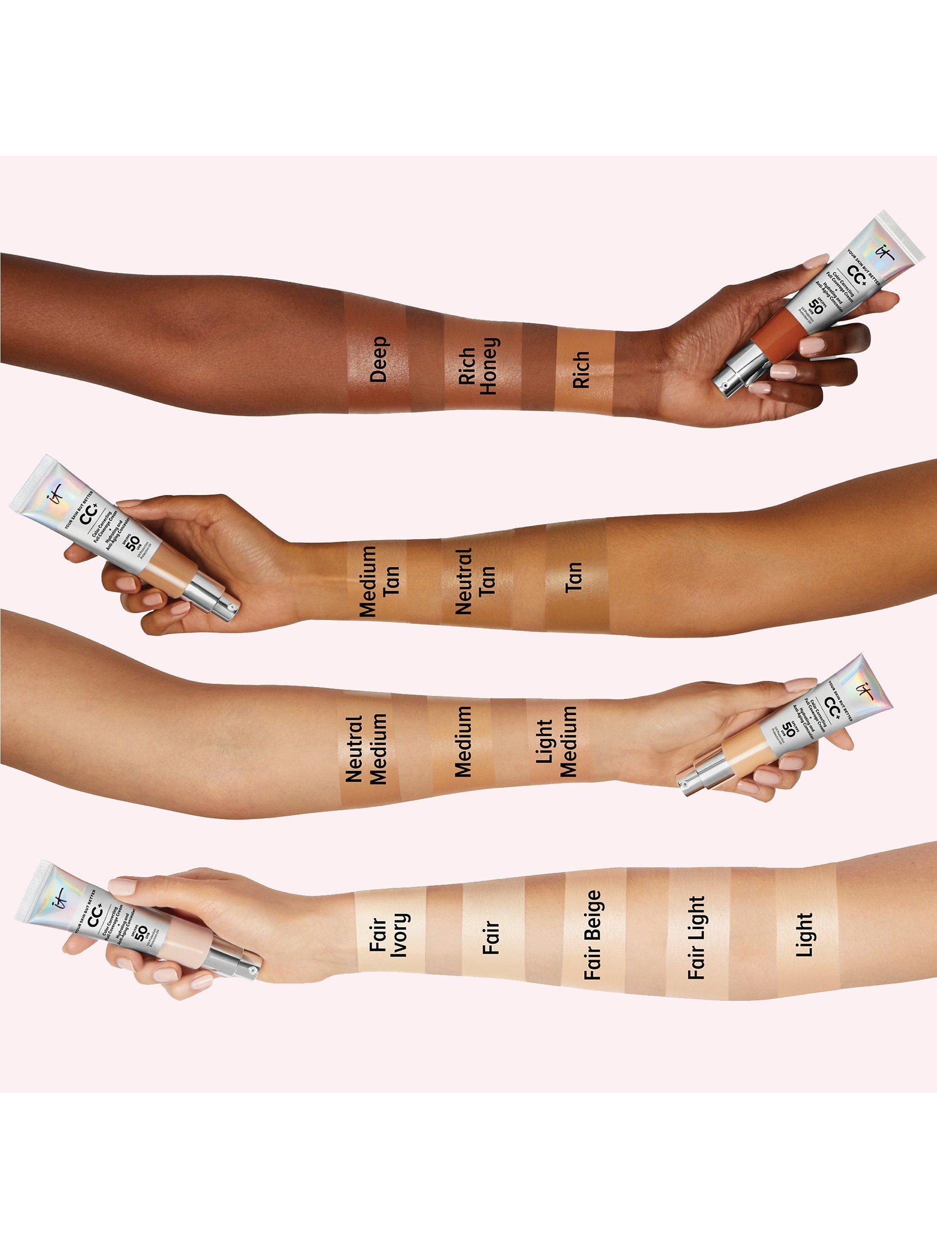 Product image 8 of 12, which shows IT Cosmetics Your Skin But Better CC+ Cream with SPF 50, Medium Tan
